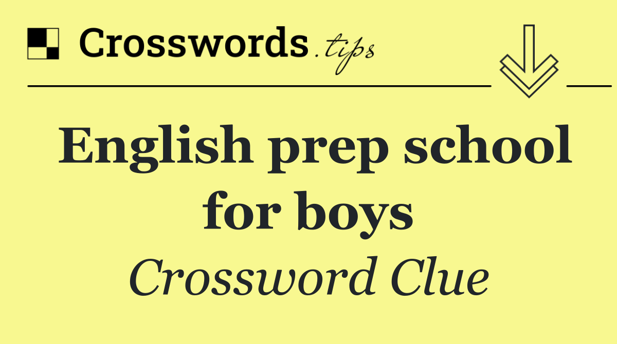 English prep school for boys