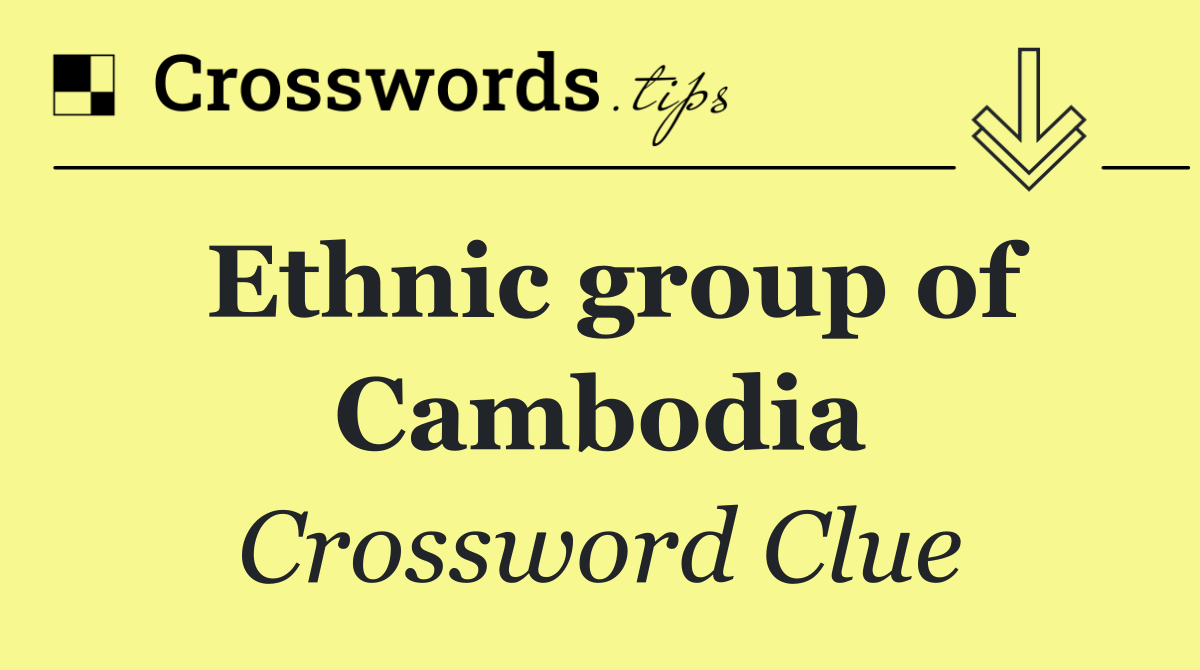 Ethnic group of Cambodia