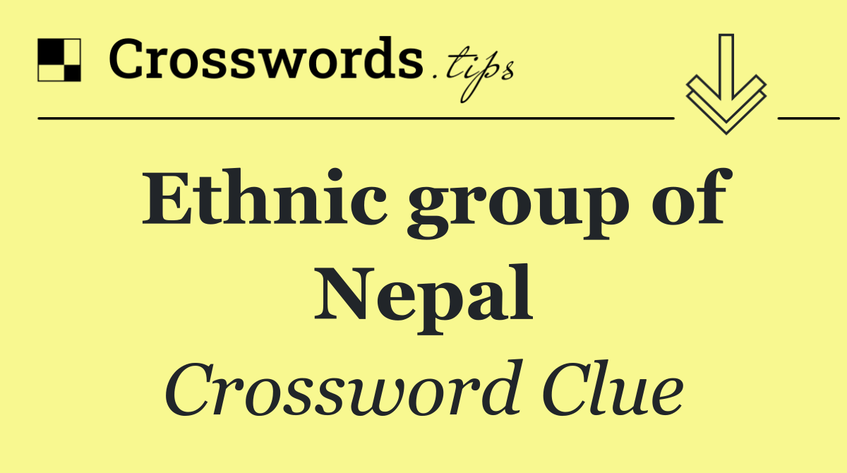 Ethnic group of Nepal