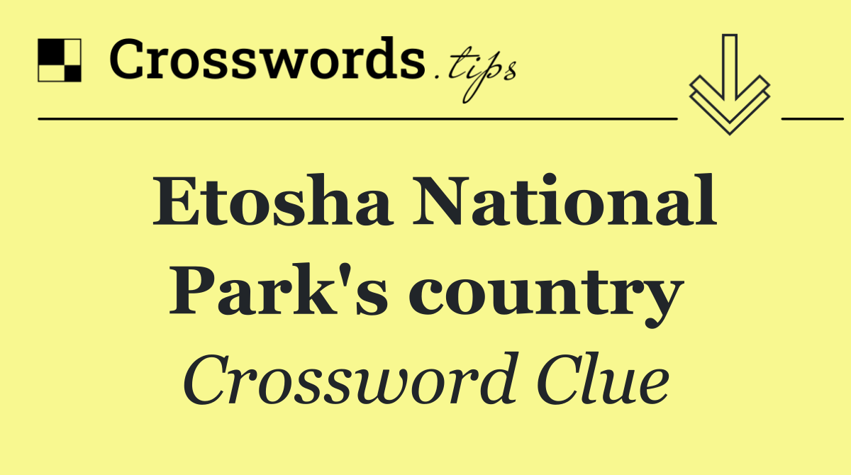 Etosha National Park's country