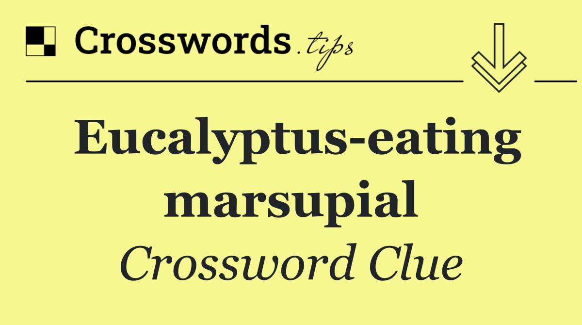 Eucalyptus eating marsupial