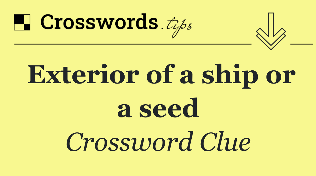 Exterior of a ship or a seed