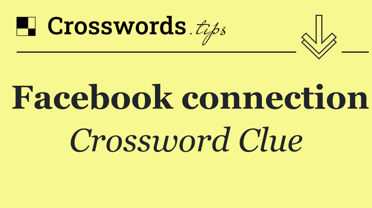Facebook connection