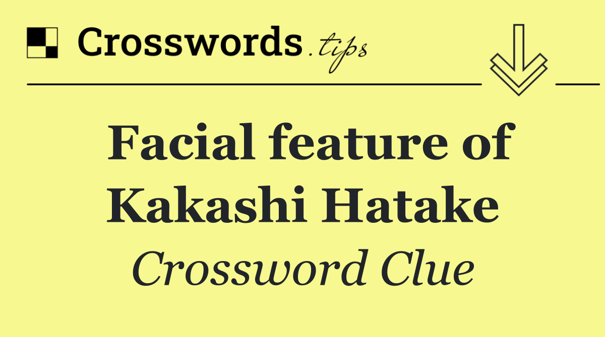 Facial feature of Kakashi Hatake