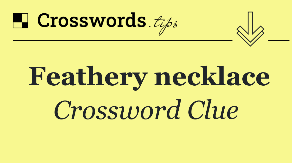 Feathery necklace