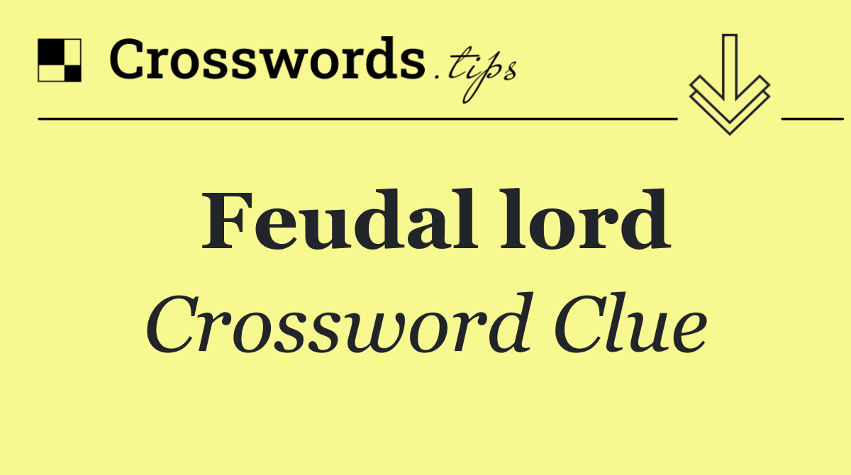 Feudal lord