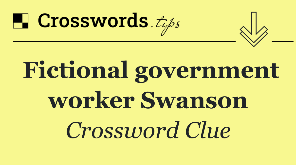 Fictional government worker Swanson