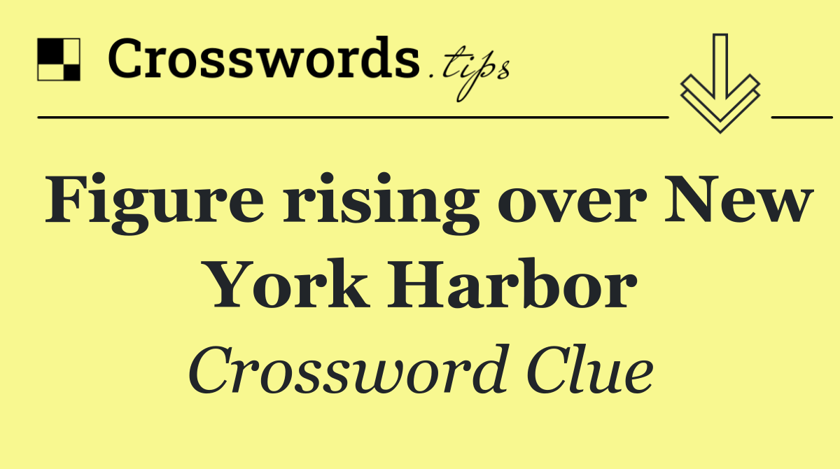 Figure rising over New York Harbor