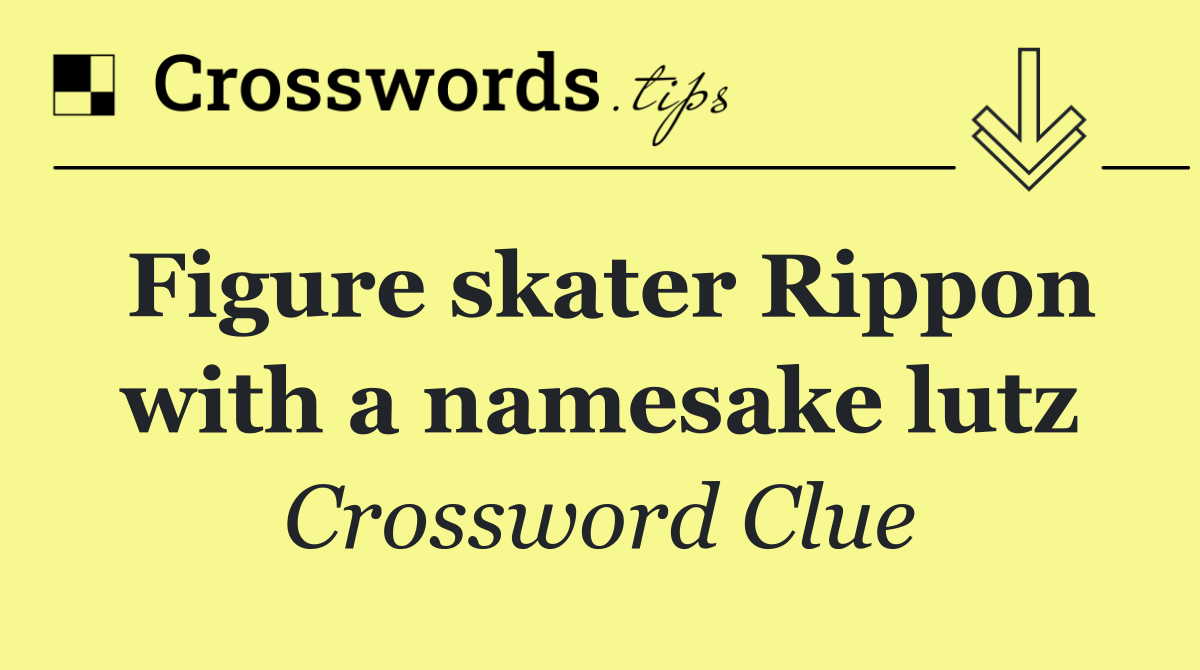 Figure skater Rippon with a namesake lutz