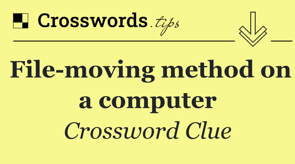 File moving method on a computer