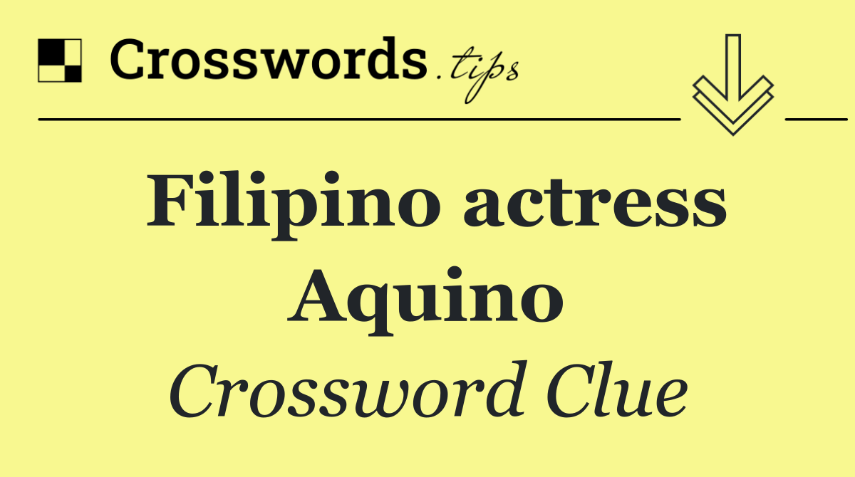 Filipino actress Aquino