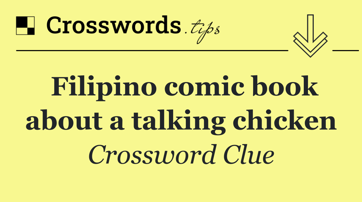 Filipino comic book about a talking chicken