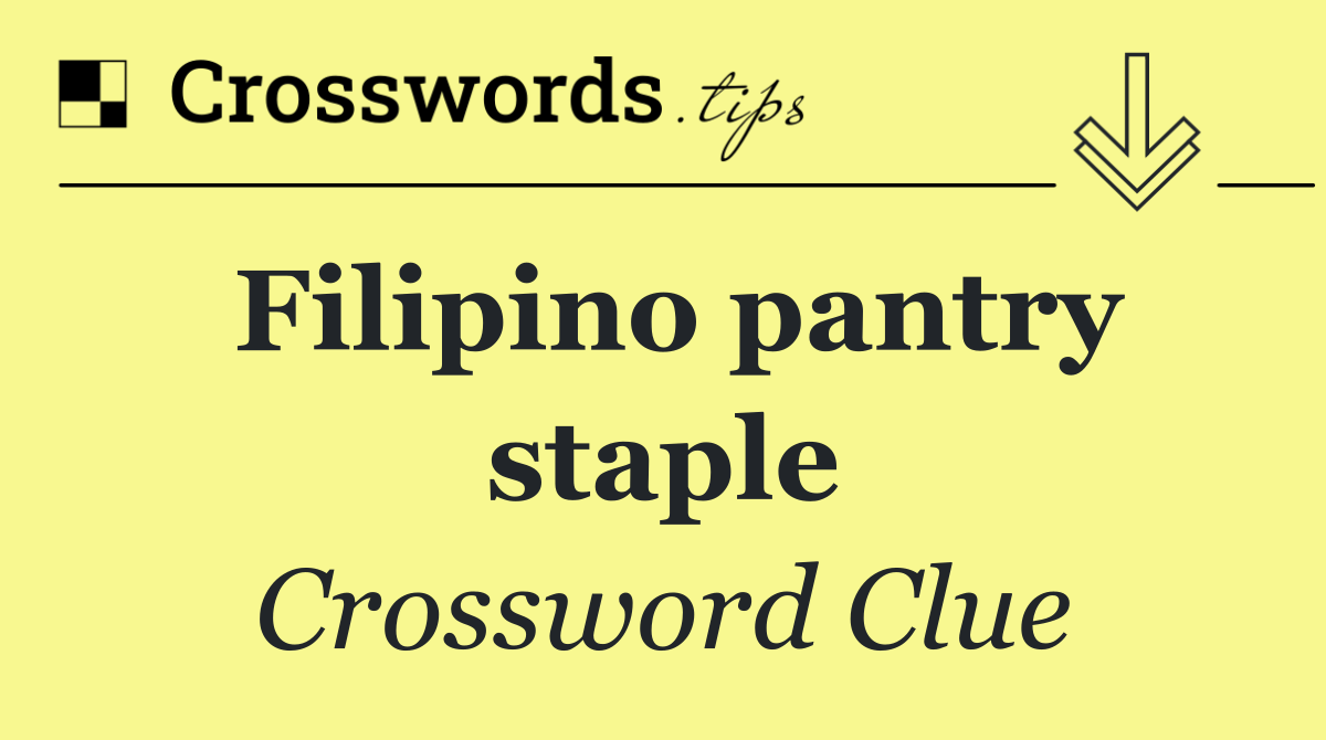 Filipino pantry staple