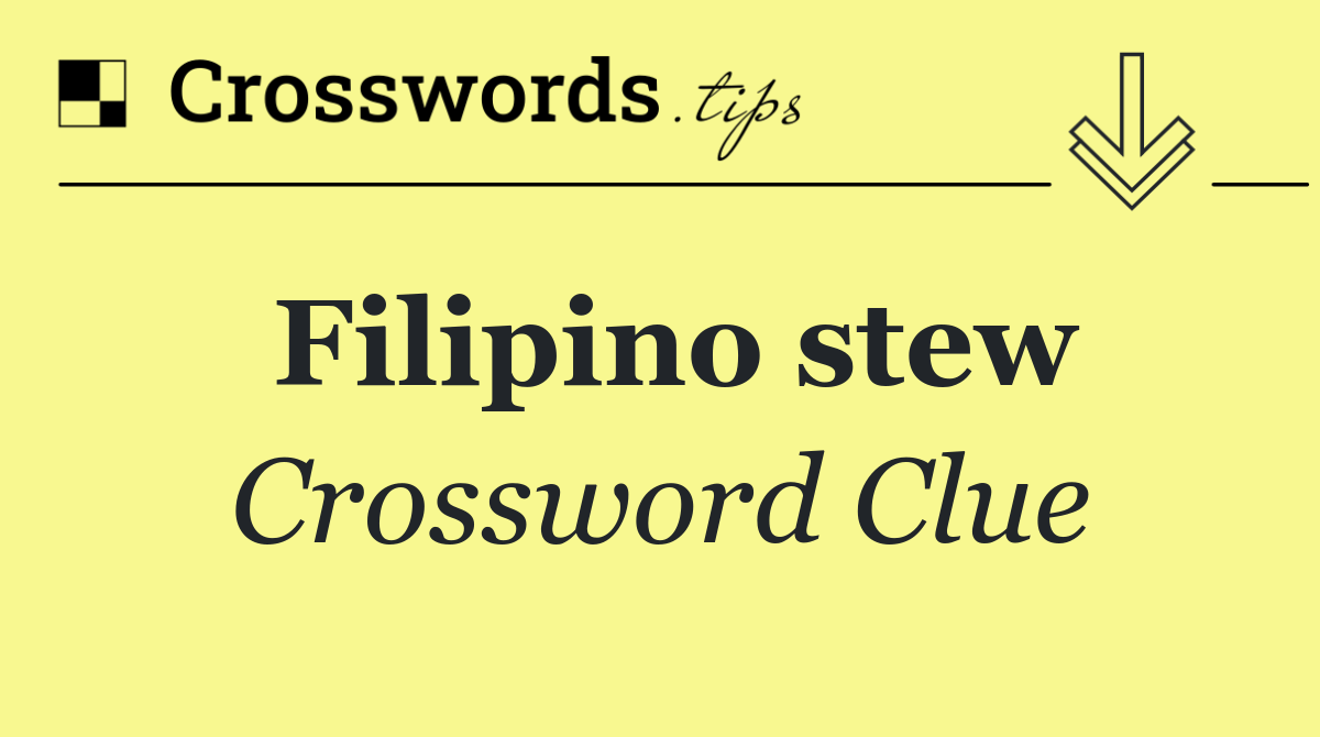 Filipino stew