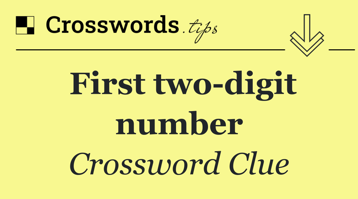 First two digit number