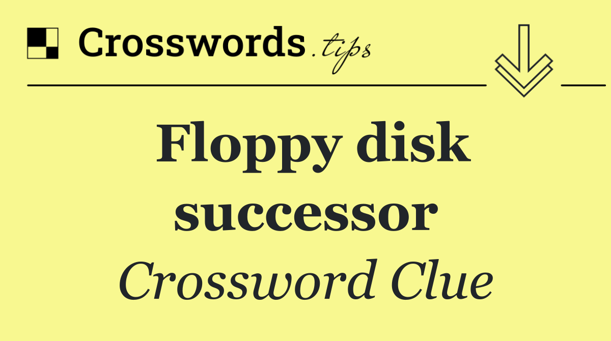 Floppy disk successor