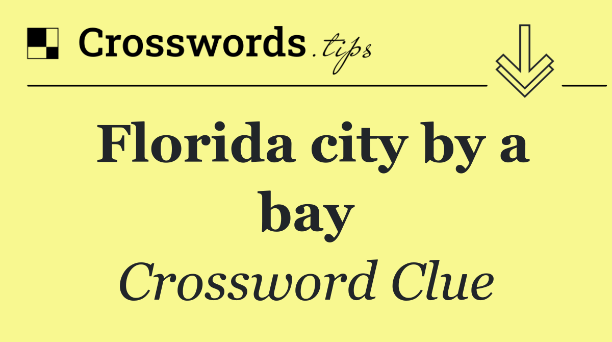 Florida city by a bay