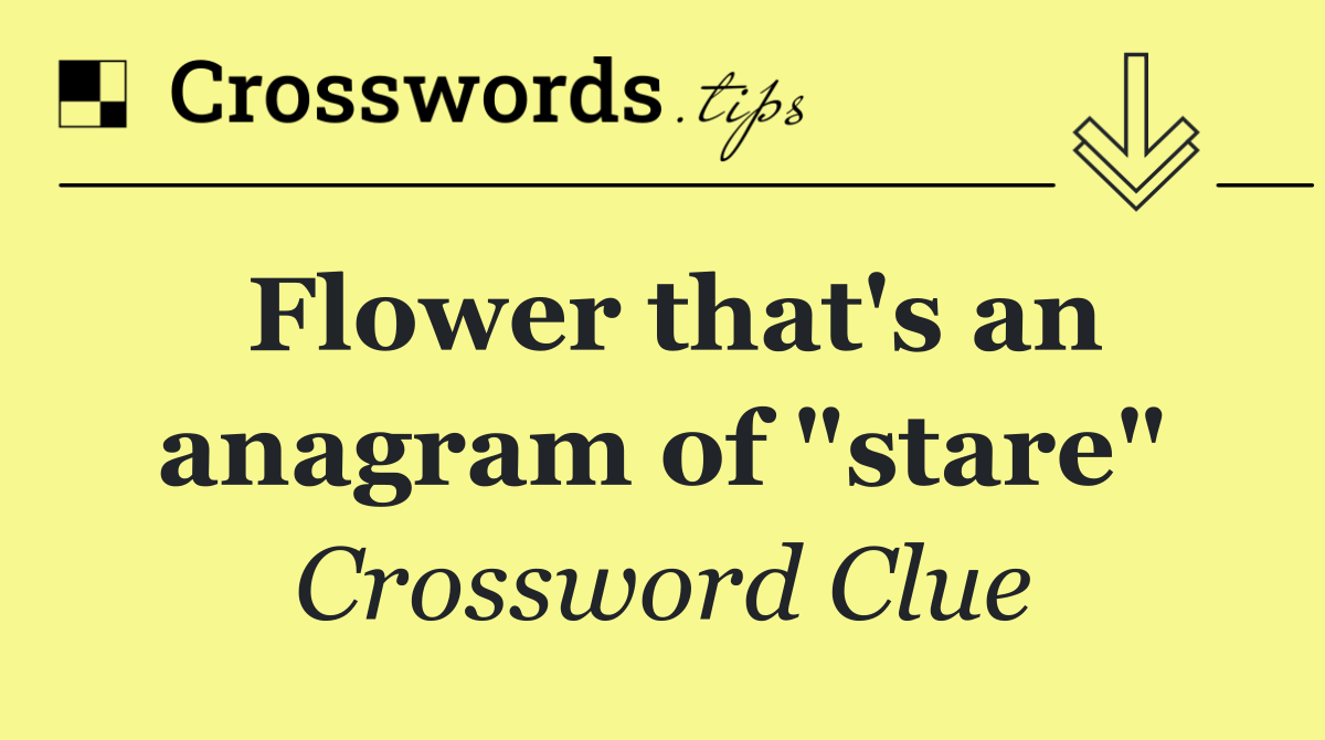 Flower that's an anagram of "stare"