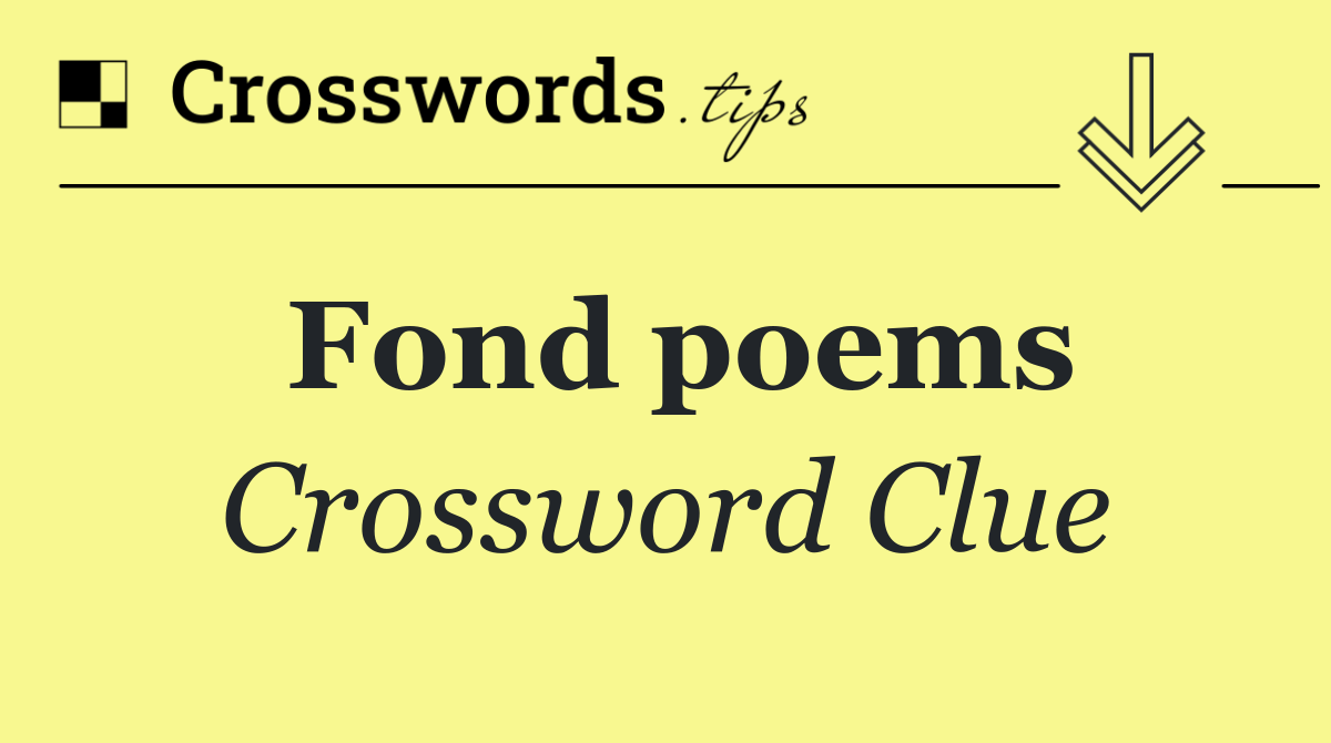 Fond poems
