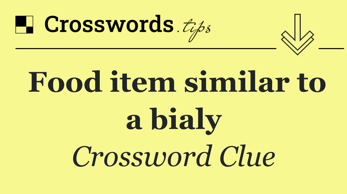 Food item similar to a bialy