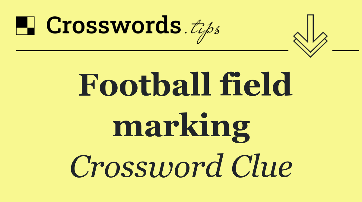 Football field marking