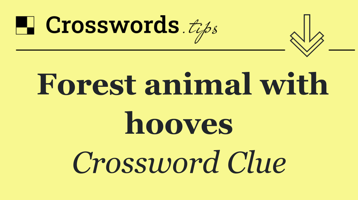 Forest animal with hooves