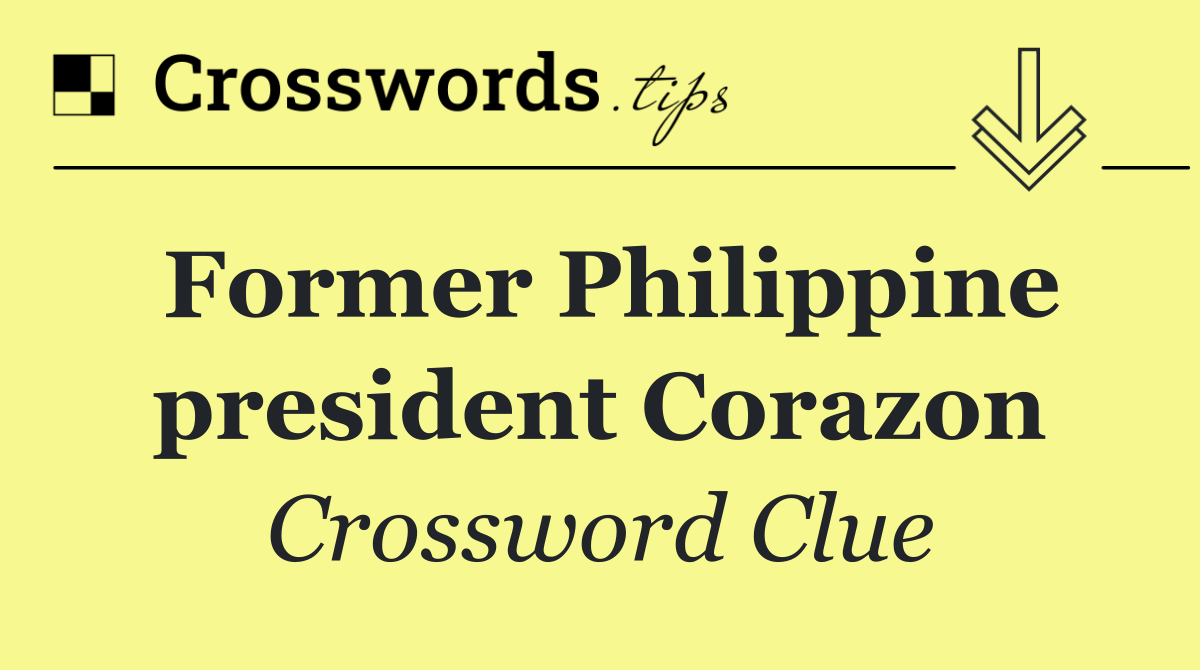 Former Philippine president Corazon