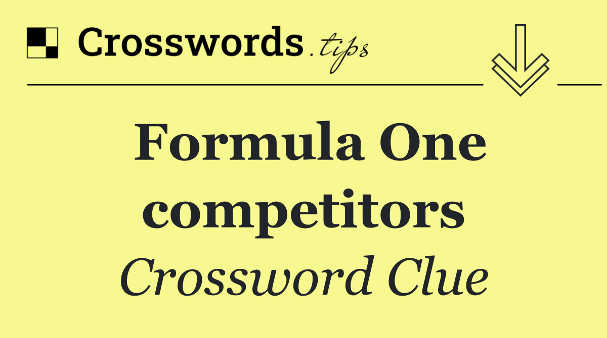 Formula One competitors