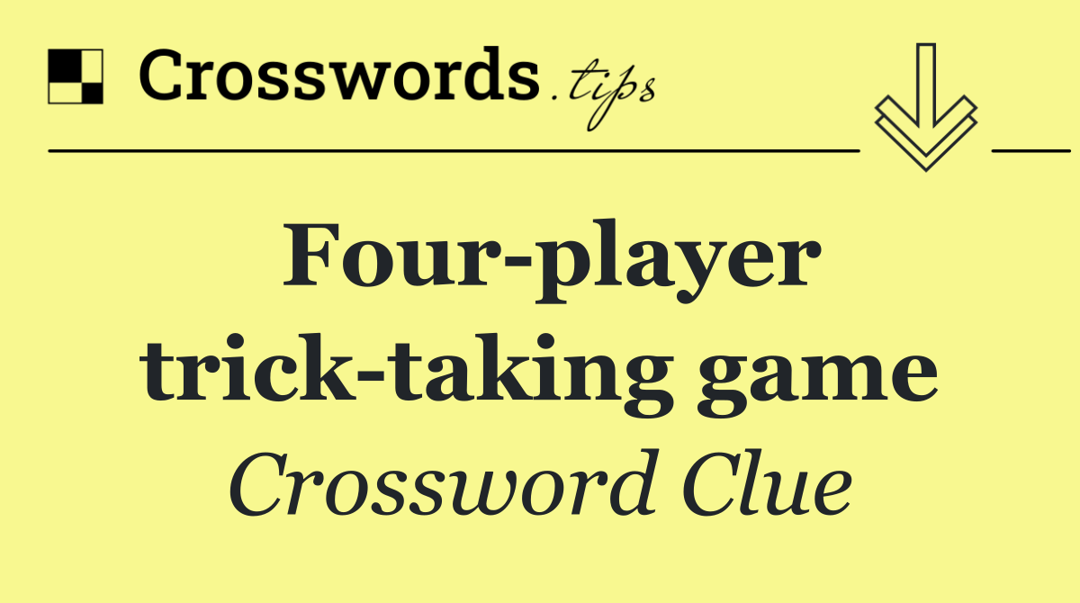 Four player trick taking game