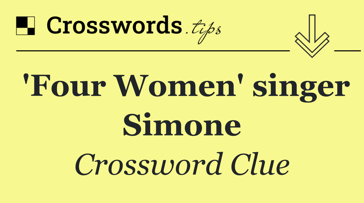 'Four Women' singer Simone