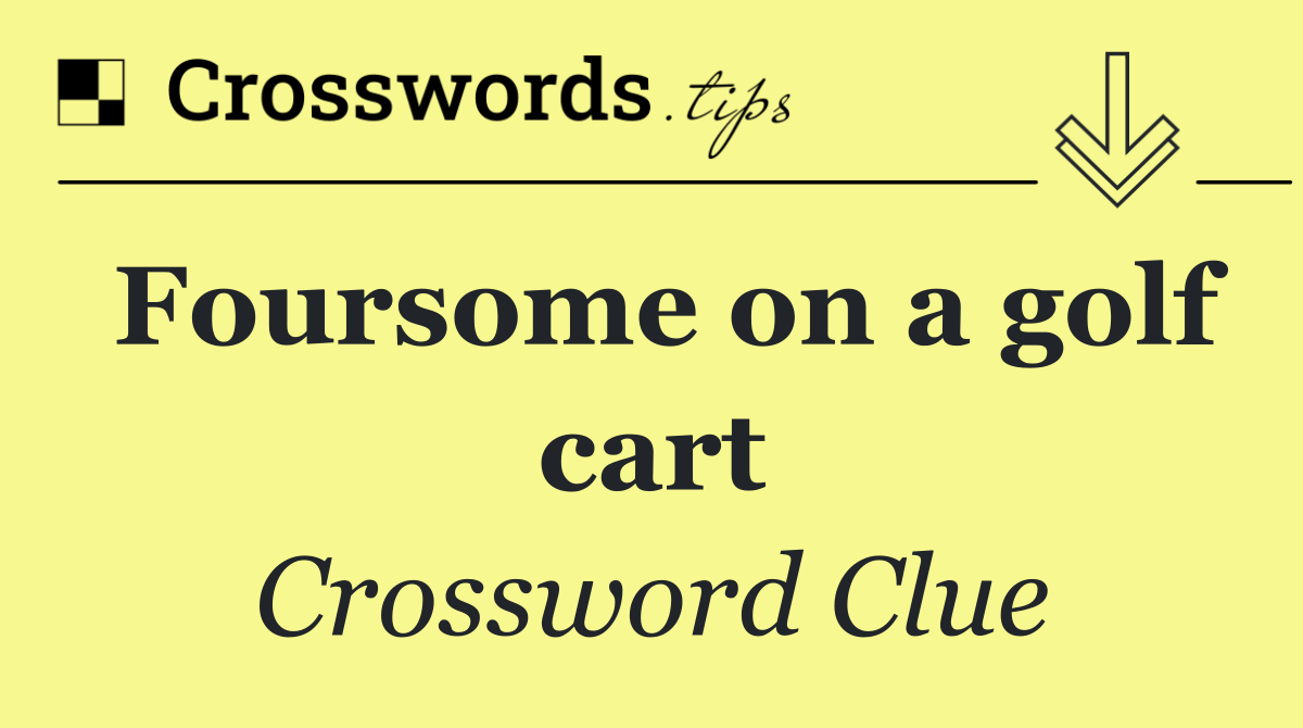 Foursome on a golf cart