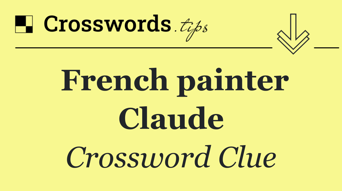 French painter Claude