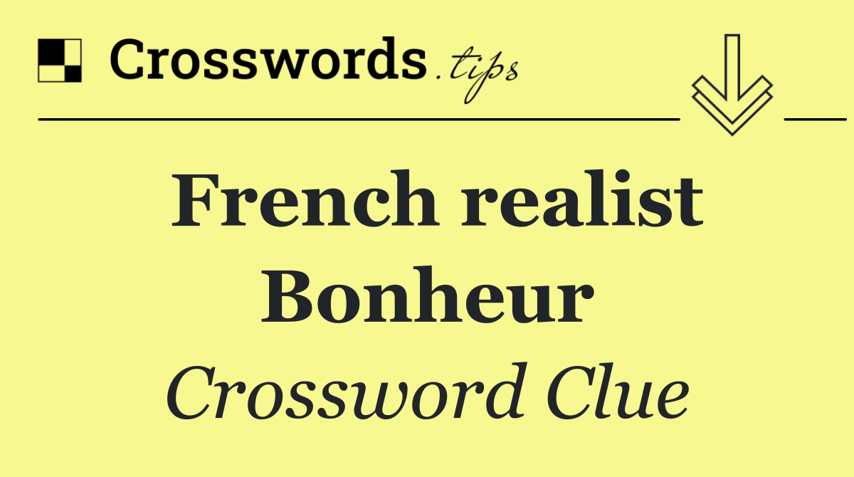 French realist Bonheur