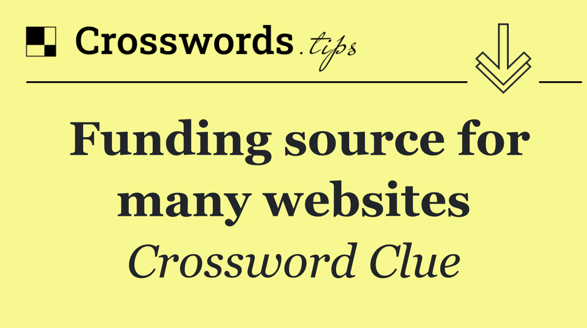 Funding source for many websites