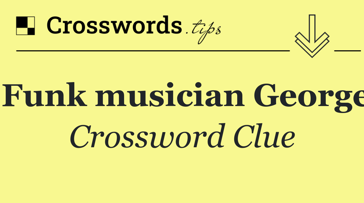 Funk musician George
