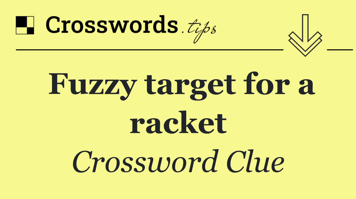 Fuzzy target for a racket
