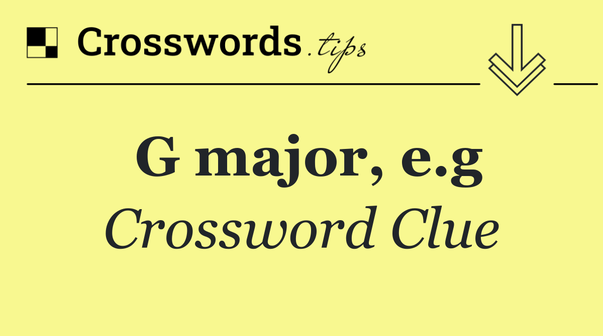 G major, e.g