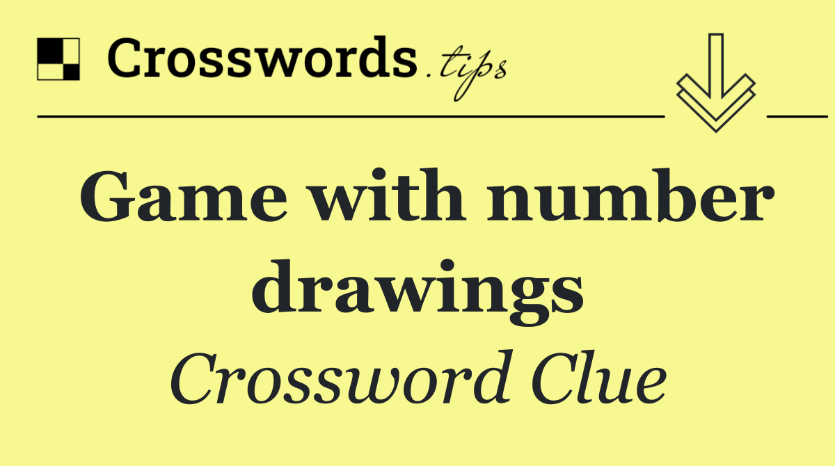 Game with number drawings