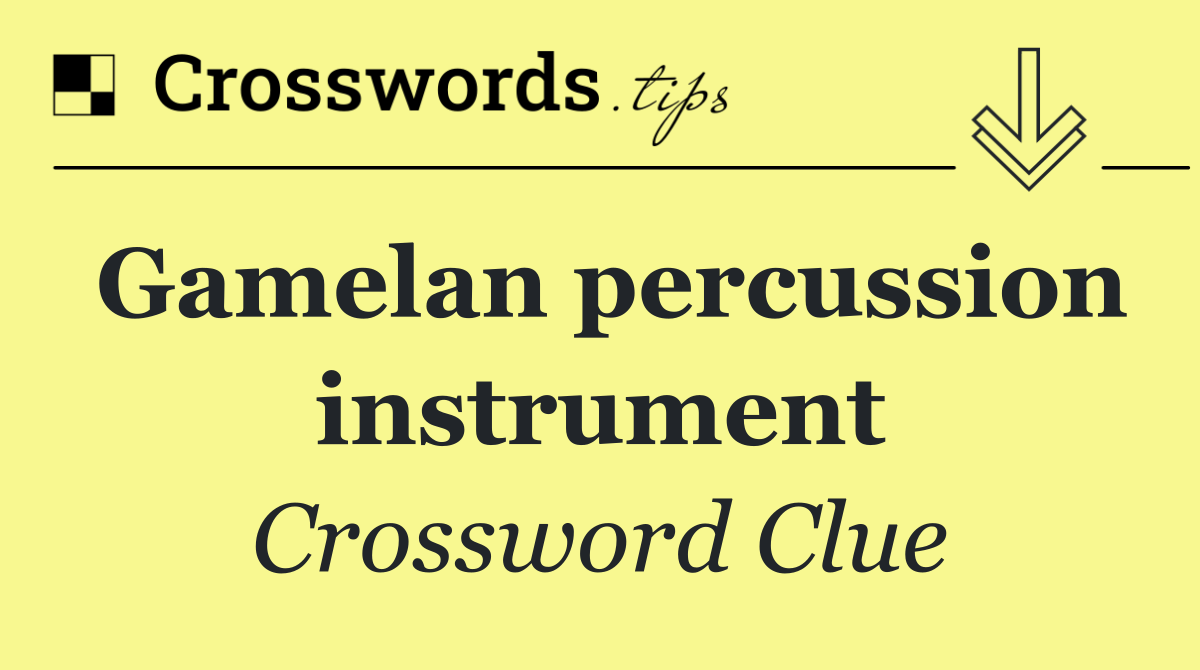 Gamelan percussion instrument