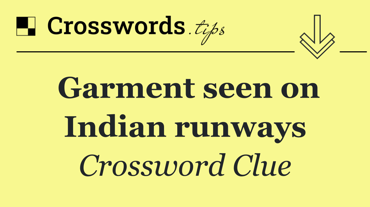 Garment seen on Indian runways