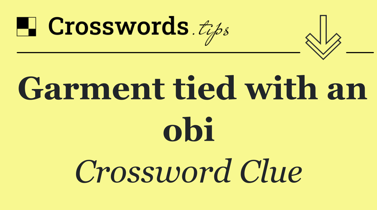 Garment tied with an obi