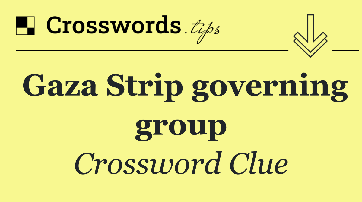 Gaza Strip governing group