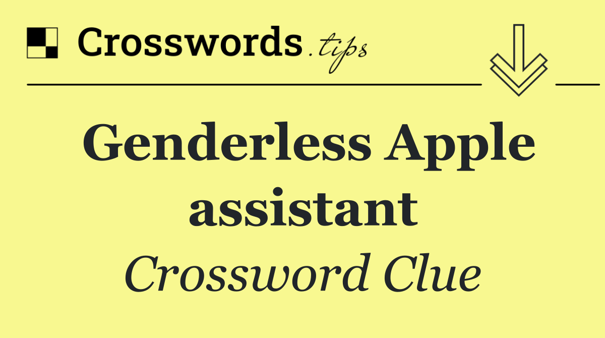 Genderless Apple assistant