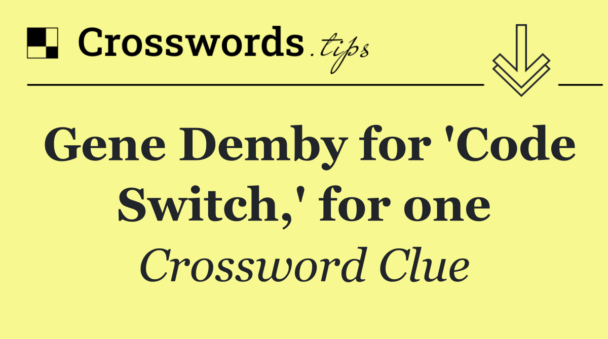 Gene Demby for 'Code Switch,' for one