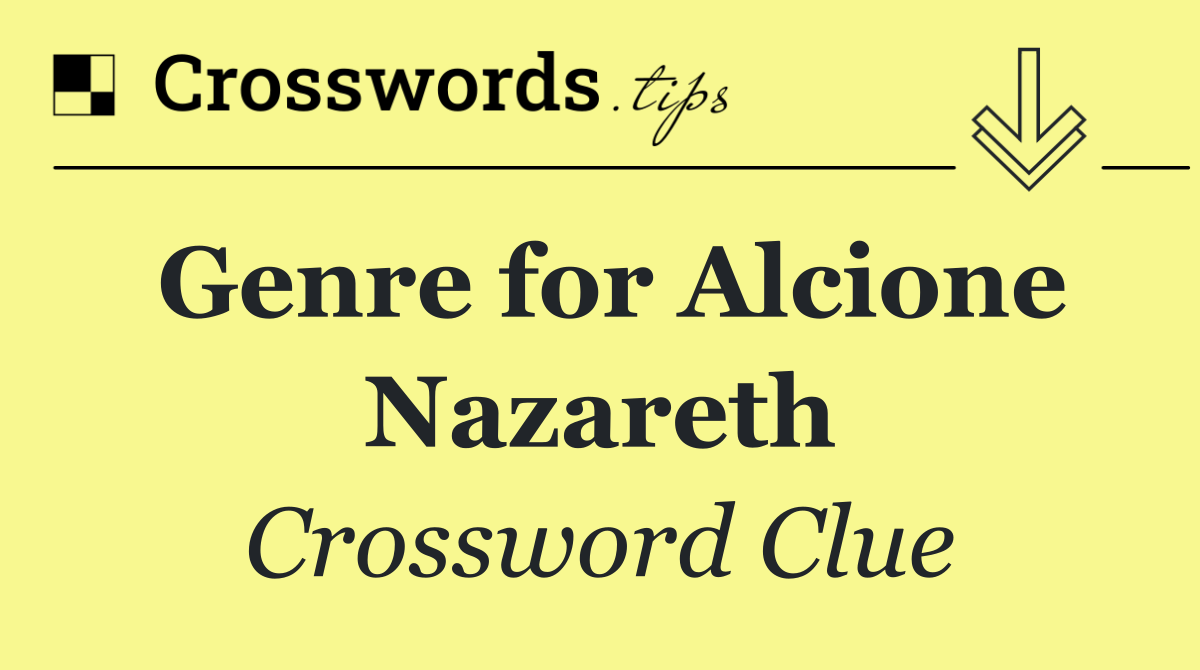 Genre for Alcione Nazareth
