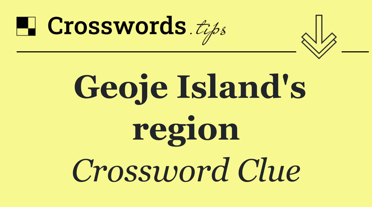 Geoje Island's region