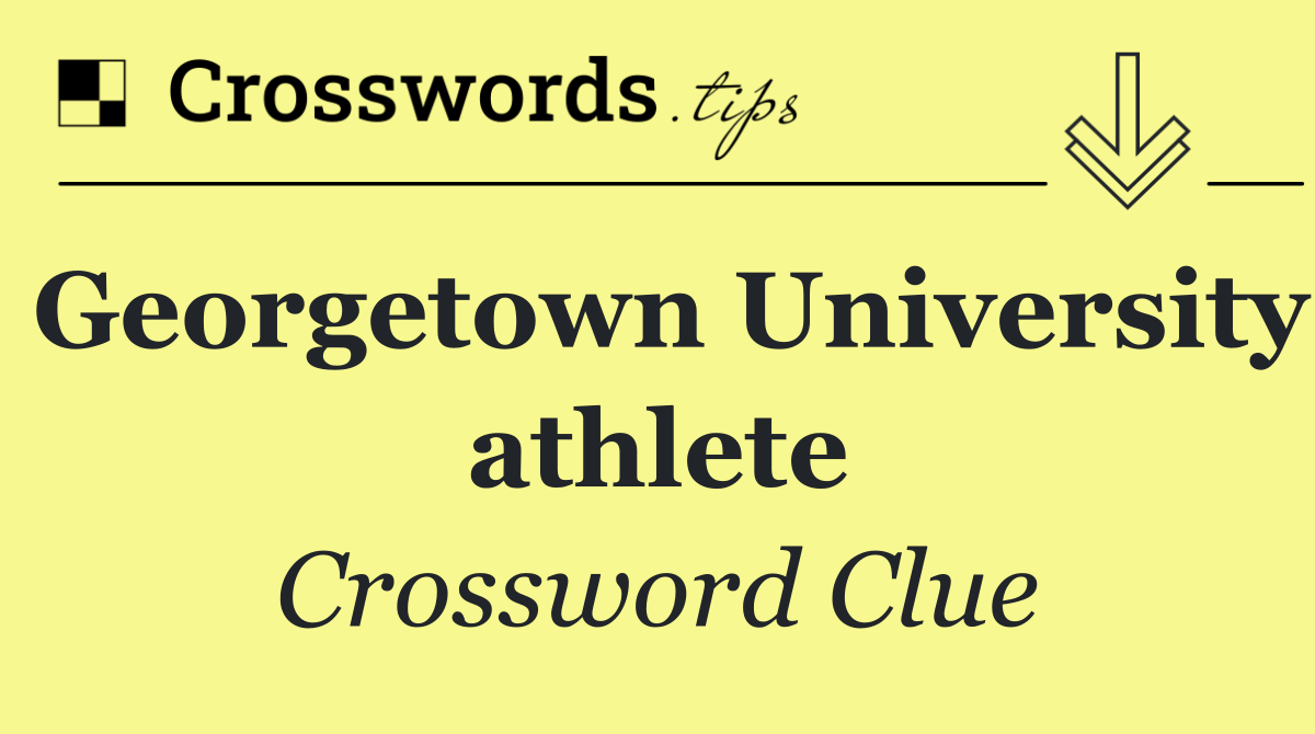 Georgetown University athlete