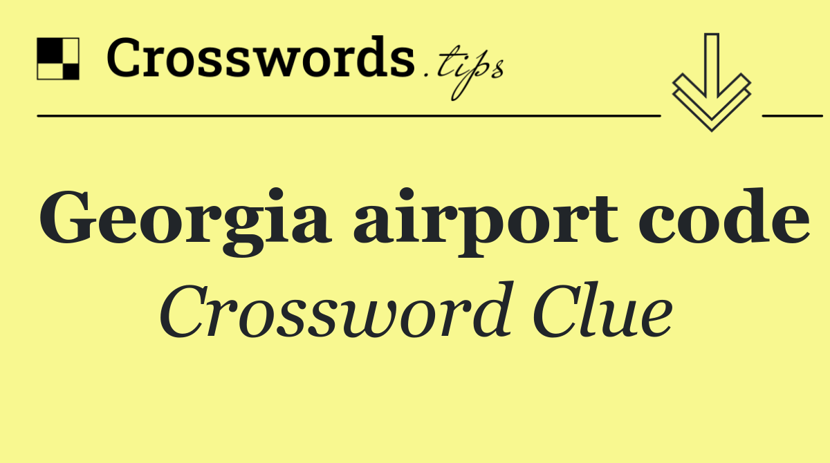 Georgia airport code