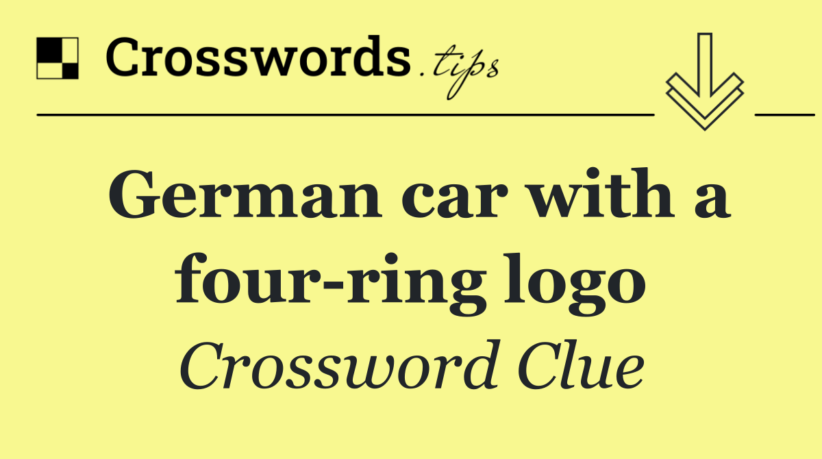 German car with a four ring logo