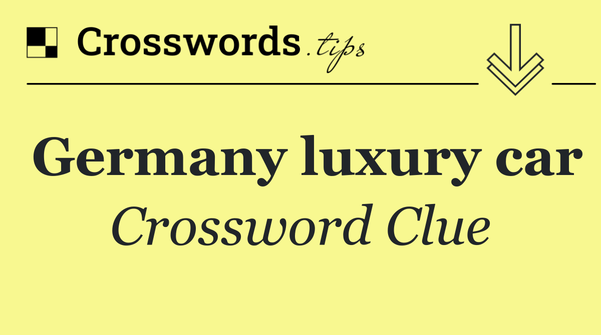 Germany luxury car